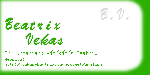 beatrix vekas business card